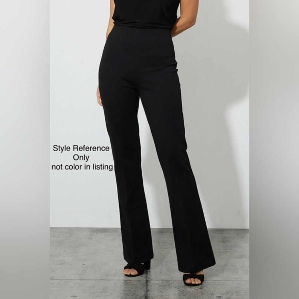 Joseph Ribkoff Flared Leg Pants Style 223308 color Avocado Green size US 10 NWT